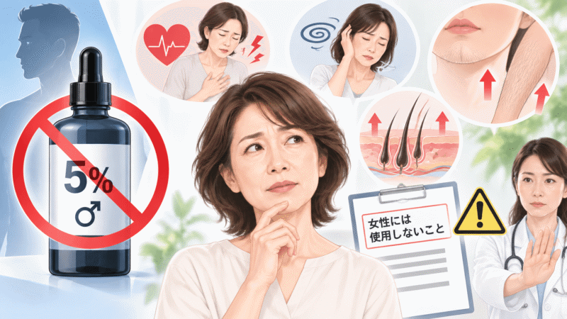 効果を急いでも「男性用の5%ミノキシジル」を女性が使ってはいけない理由