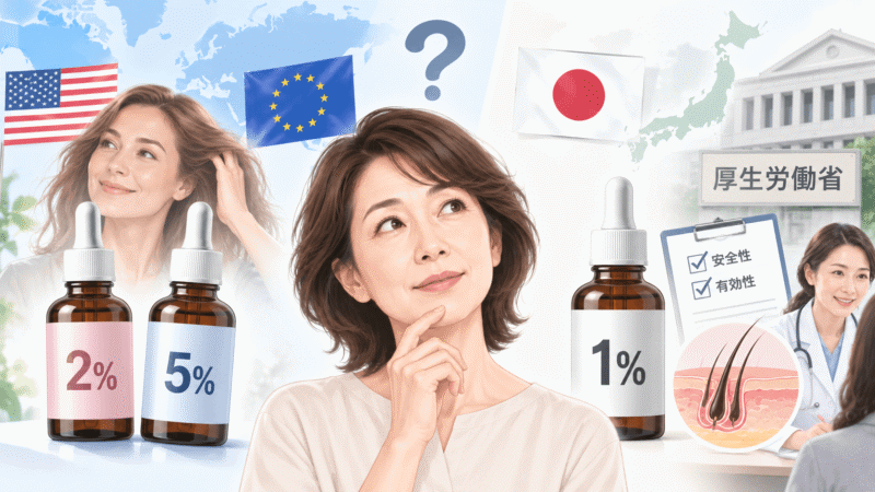 海外では女性も2%以上が主流なのに、なぜ日本の市販薬は「1%」が上限なのか？