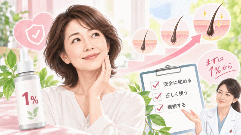 まとめ：女性はまず「1%発毛剤」から安全にスタートしよう