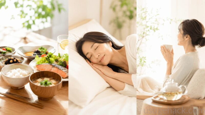 食事・睡眠・リラックスを象徴するイメージ