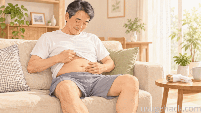 ブラウンPro5で夫の濃いすね毛・お腹の毛もスッキリ!パワーの強さを肌で実感