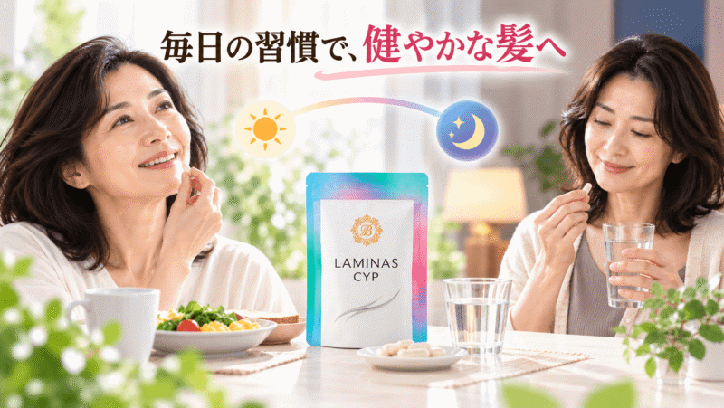 ヘアバース（ラミナスCYP）の正しい飲み方と継続の目安