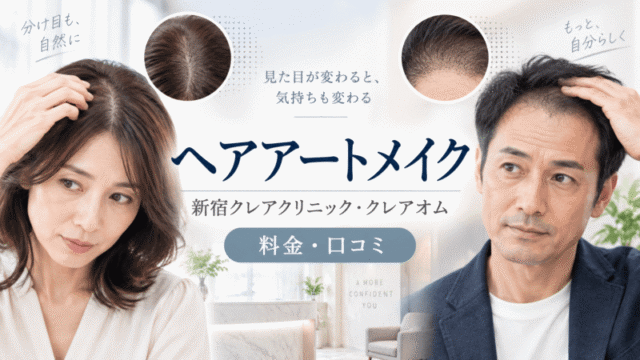 新宿クレアクリニック・クレアオムのヘアアートメイク評判｜料金と口コミからわかる薄毛カバーの実力
